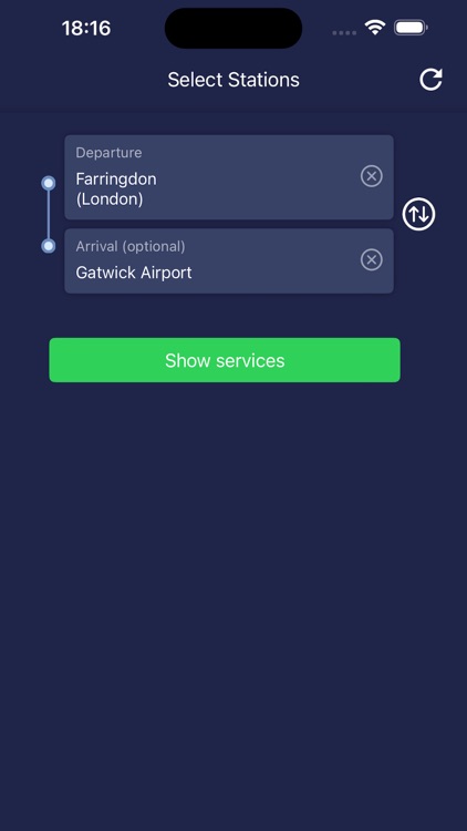 On Rails train times & widget screenshot-9