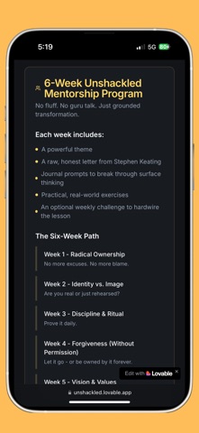 The Unshackled Journal screenshot