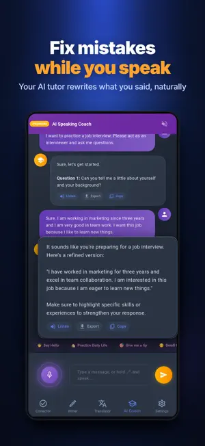 aniLang: AI English Speaking screenshot 2