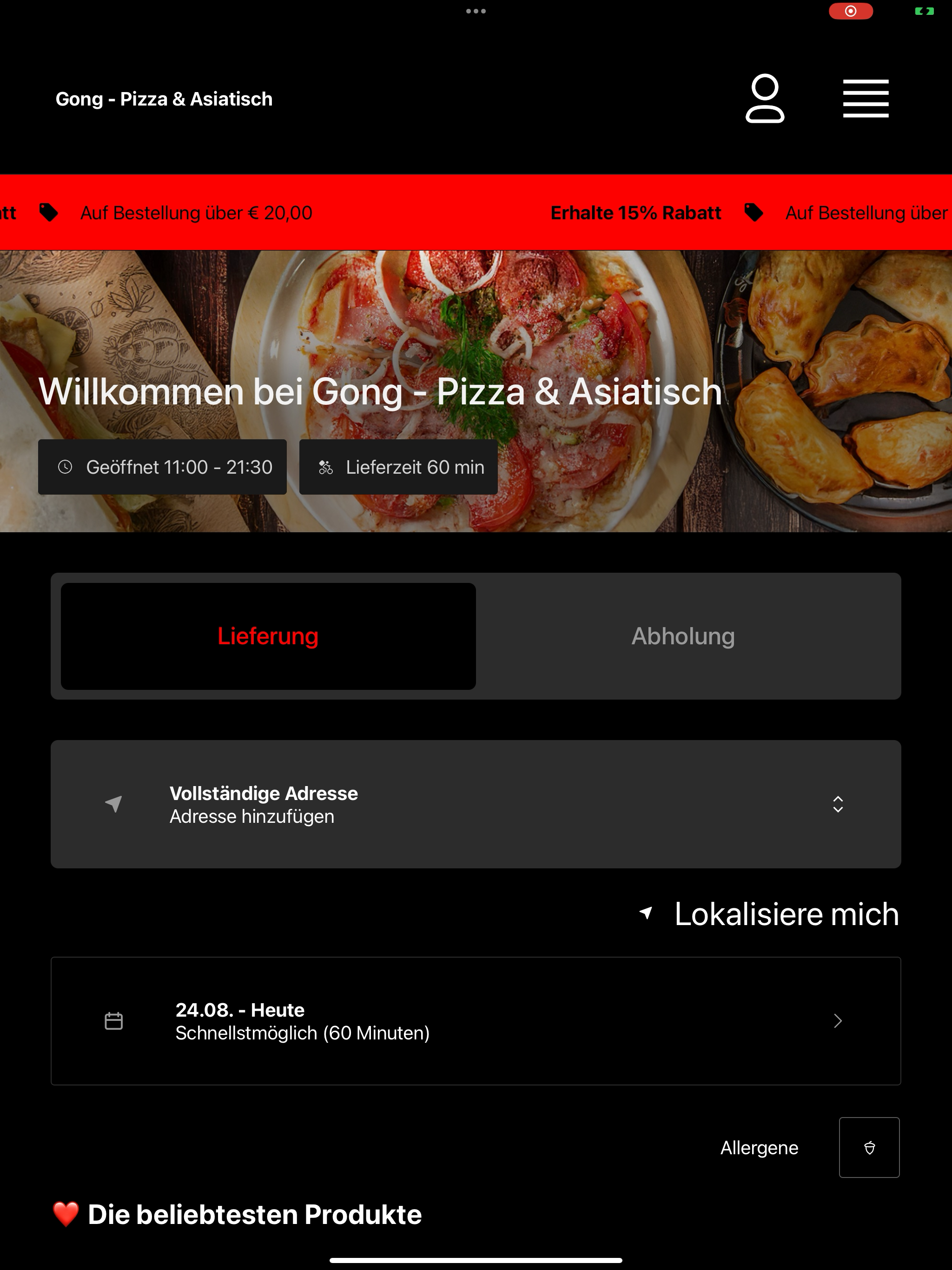 Gong - Pizza & Asiatisch screenshot 10