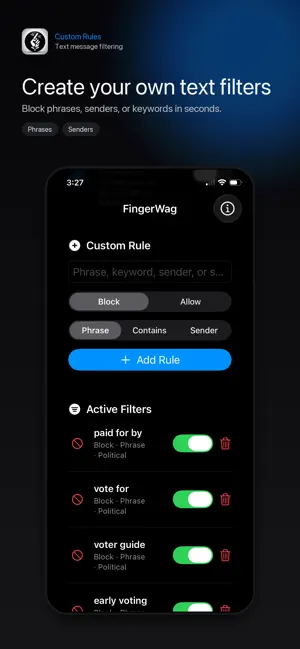 FingerWag: Spam Text Blocker screenshot 4