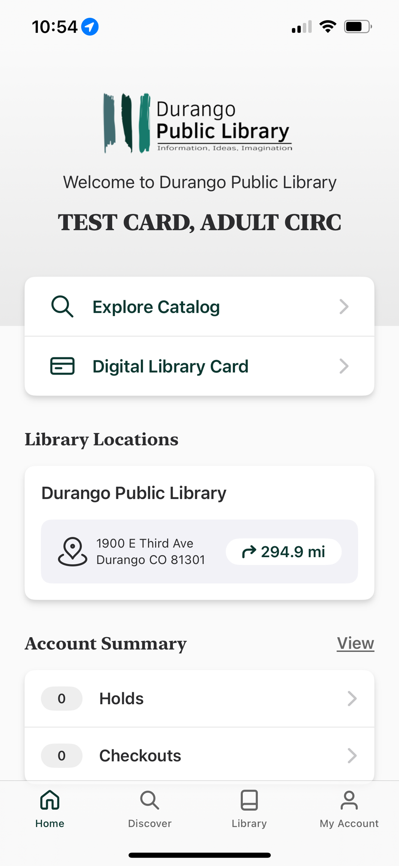 Durango Public Library Catalog