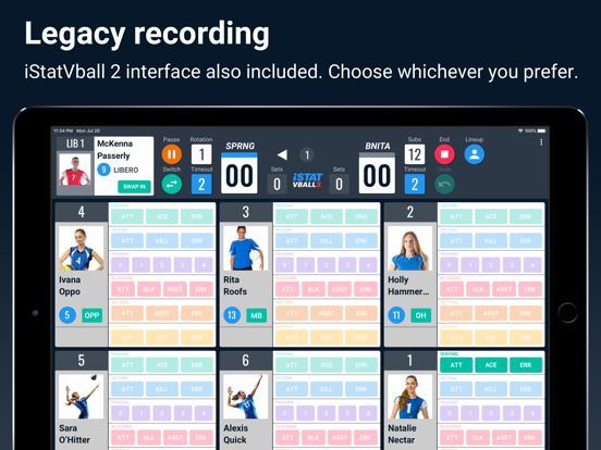 iStatVball 3 iPad screenshot 2 - Sports app