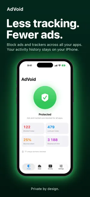 AdVoid: Block trackers & ads screenshot 1