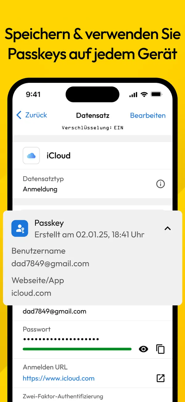 Keeper Passwort-Manager iPhone App Screenshot 6 – Produktivität