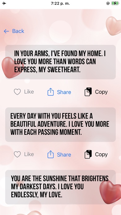 Love messages, quotes Screenshot