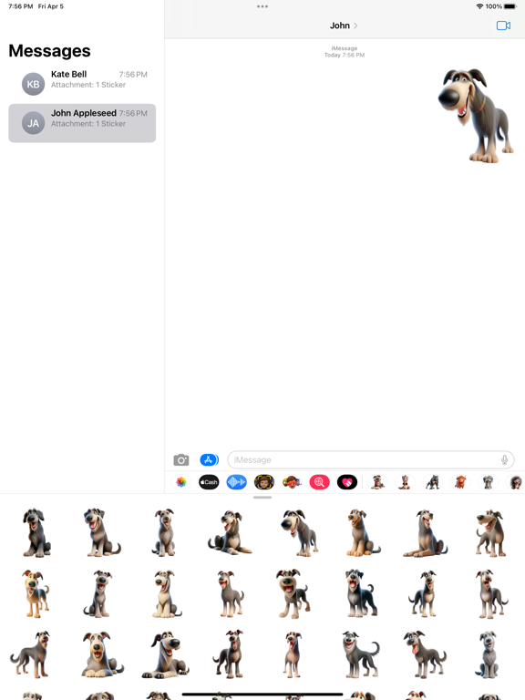 Screenshot #4 pour Happy Irish Wolfhound Stickers
