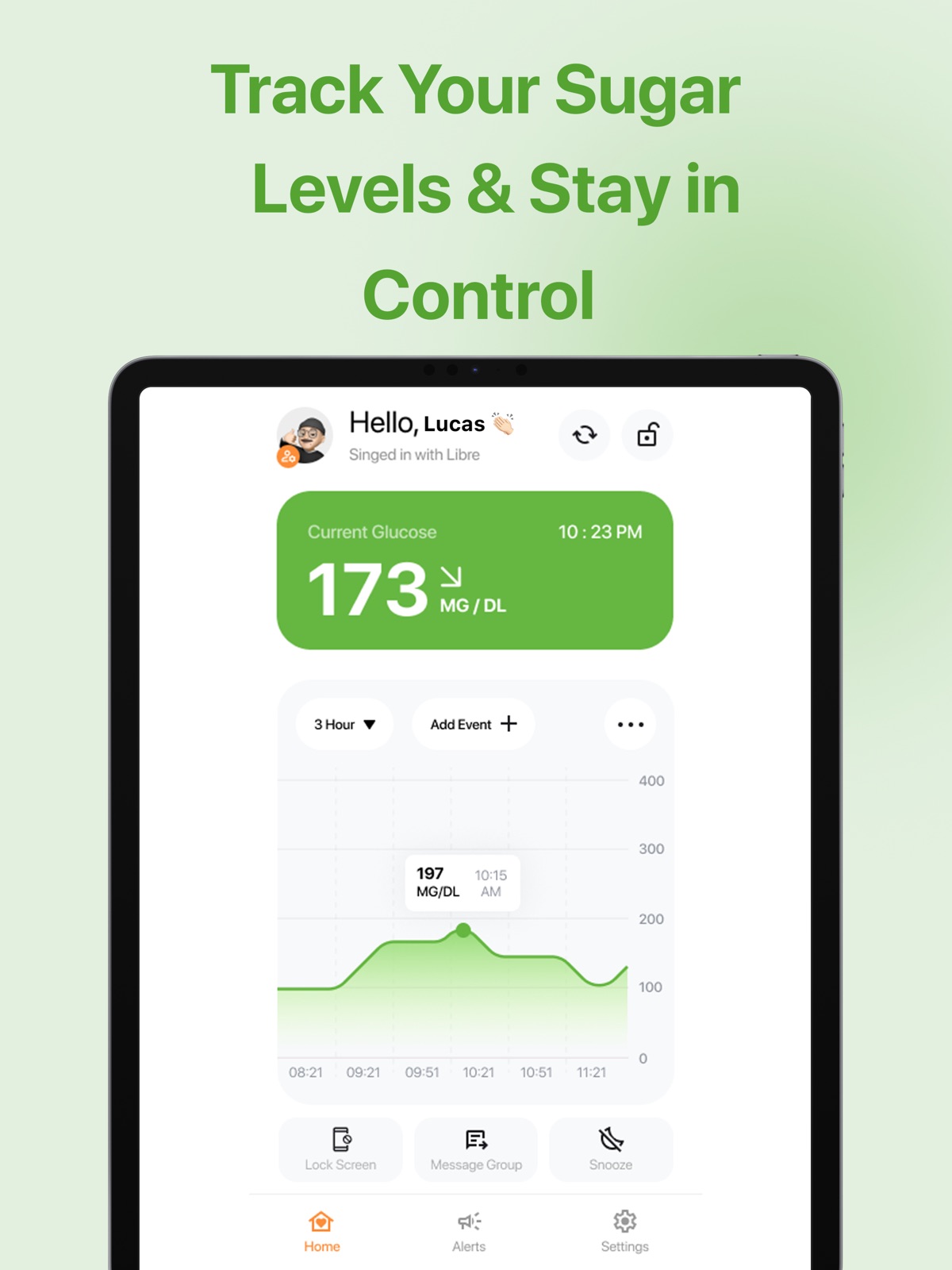 Sugar Sense: CGM & A1C Tracker ipad screenshot 1
