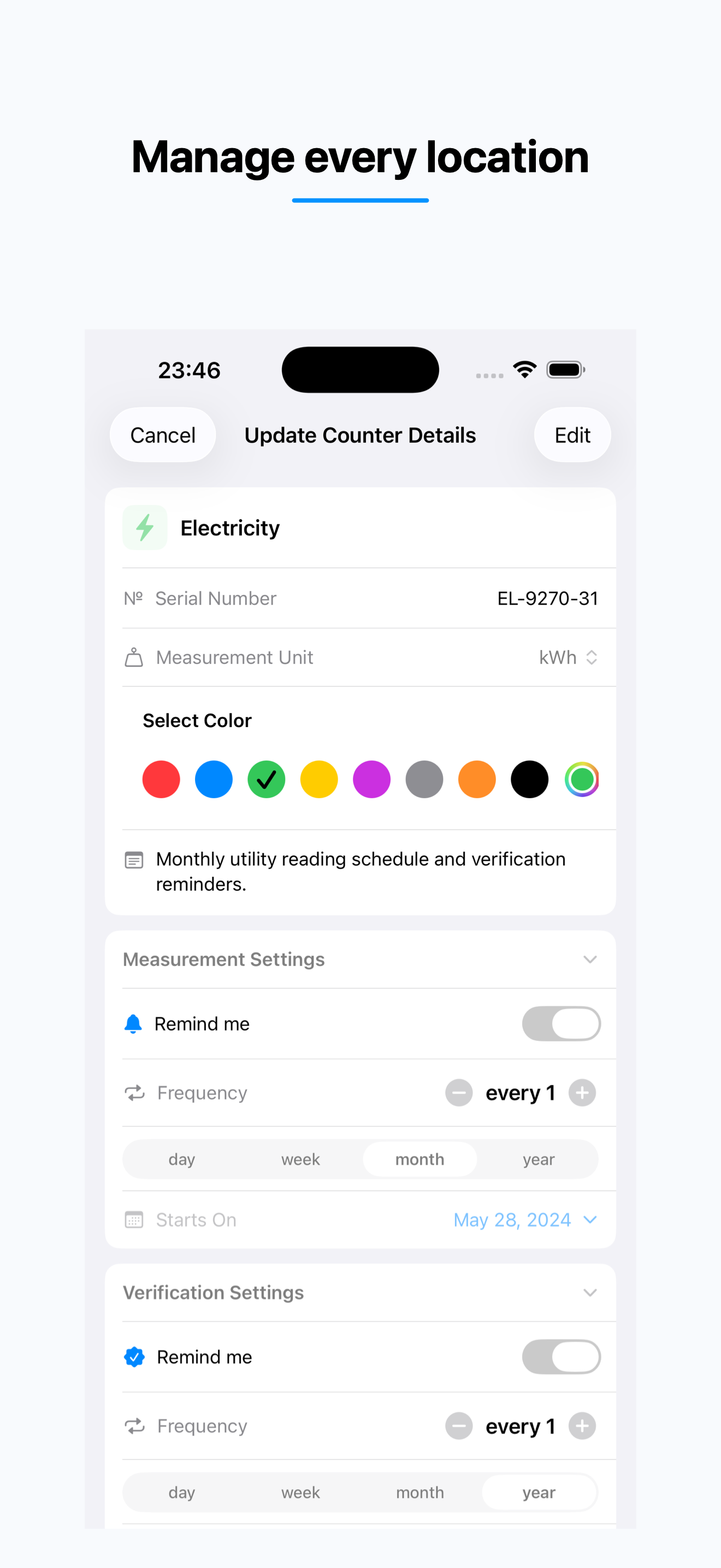 Utility Meter Log – Tracker