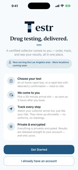 Testr: Mobile Drug Testing screenshot 1
