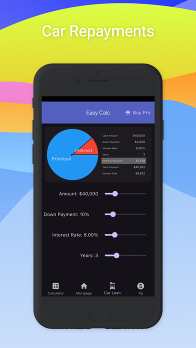 Mortgage Auto loan Easy Calc Screenshot