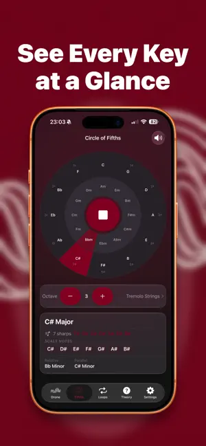 Fifths: Drone Tone Generator screenshot 3