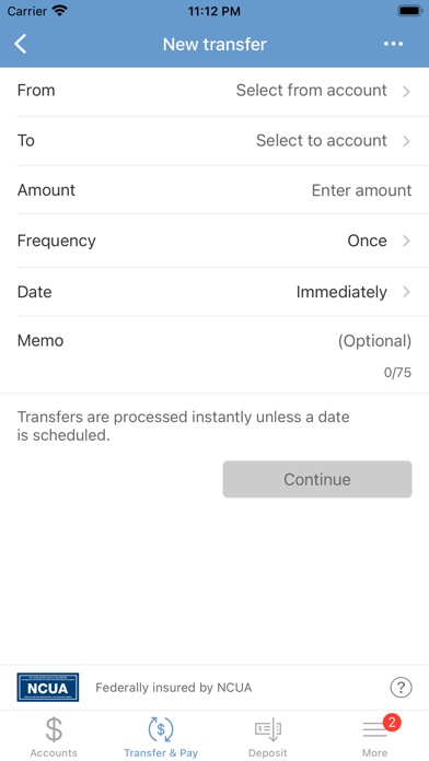 NESC Credit Union Screenshot