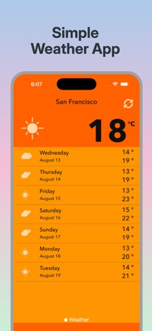 Todays Weather iPhone screenshot