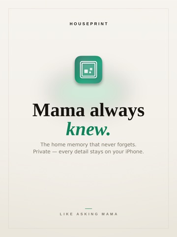 Houseprint iPad screenshot