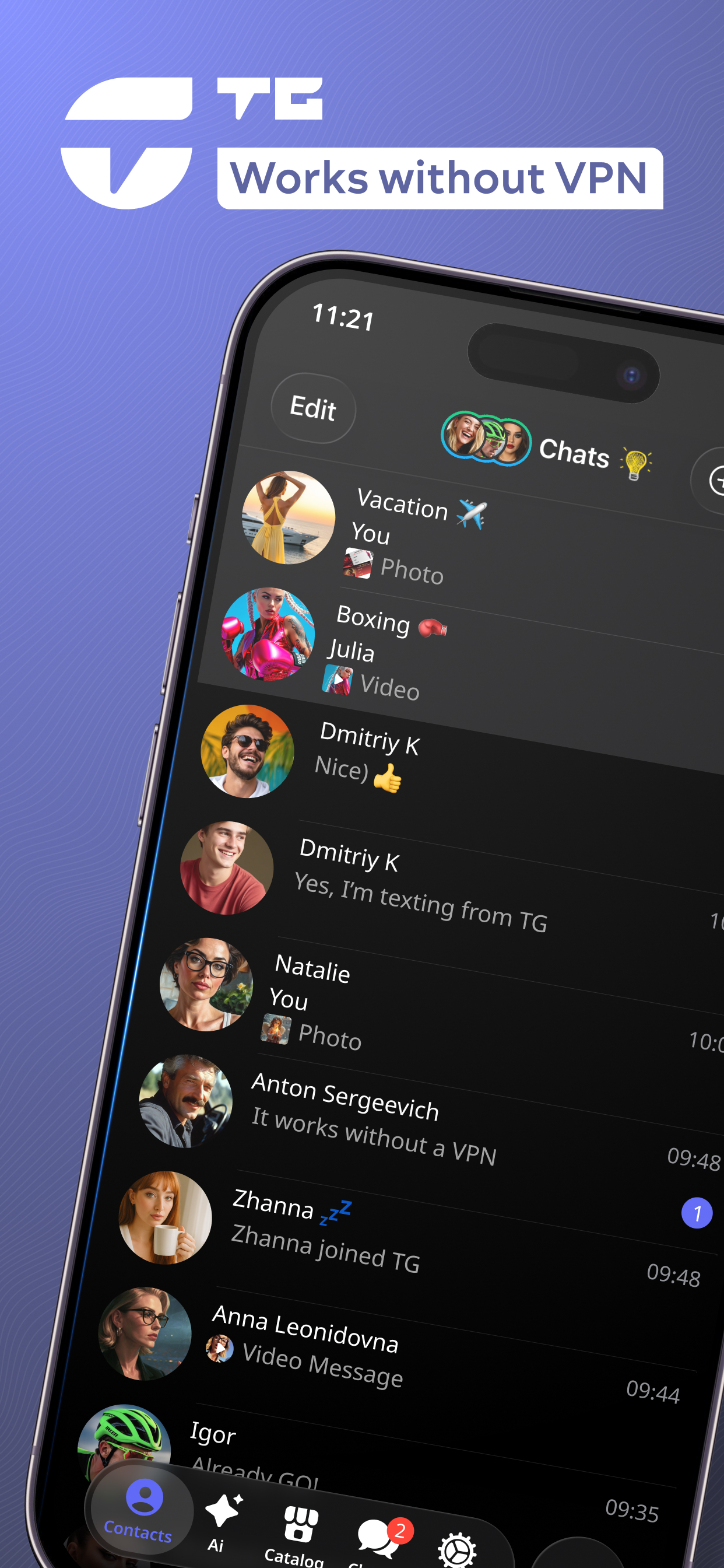 TG AI: Chats, Calls & AI Tools