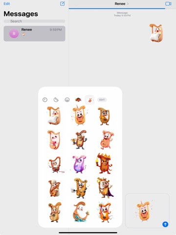 Melodic Harp Stickers iPad screenshot