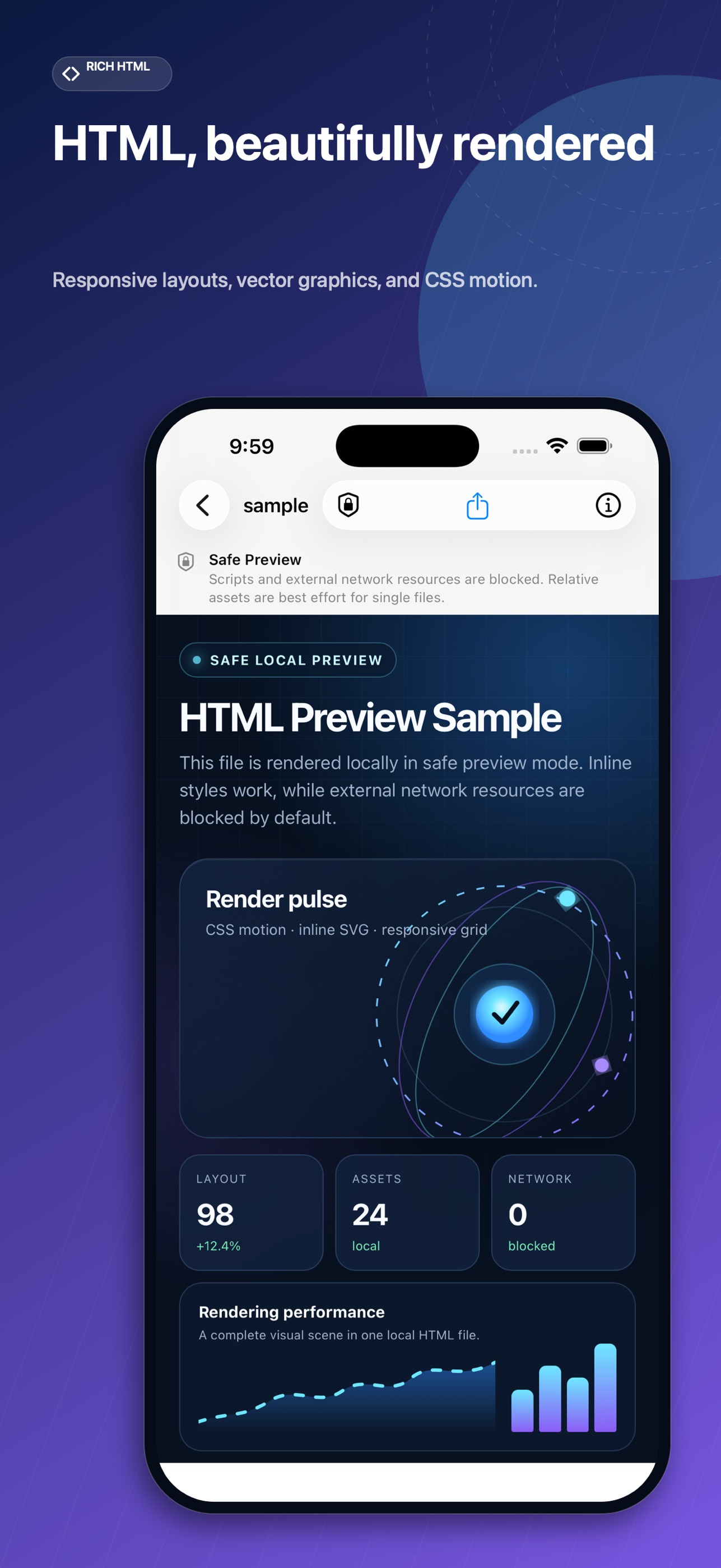 Screenshot 2 of HTML Previewer