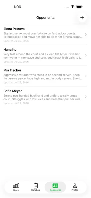 MatchLog for Tennis Players screenshot 4