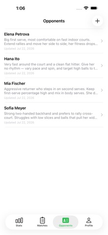 MatchLog for Tennis Players Screenshot 4 of 5