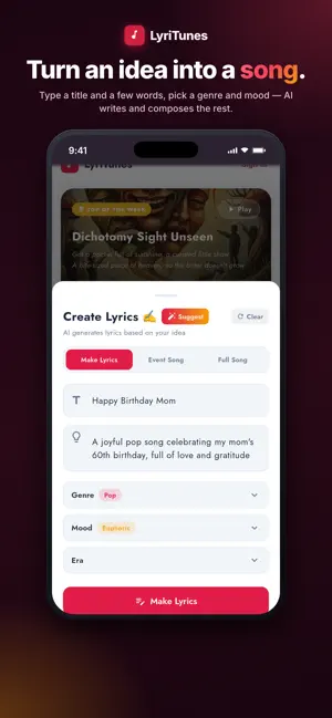 LyriTunes - Lyrics, Song Maker screenshot 2