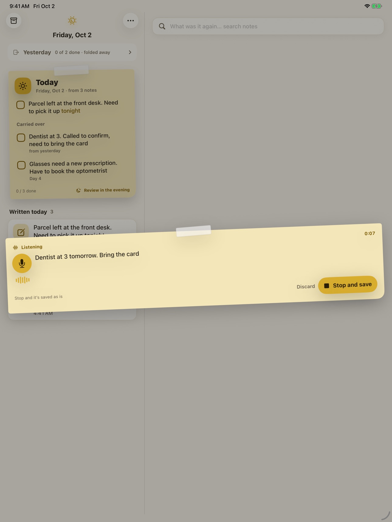 Screenshot 9 of ntoday - Brain Dump Notes
