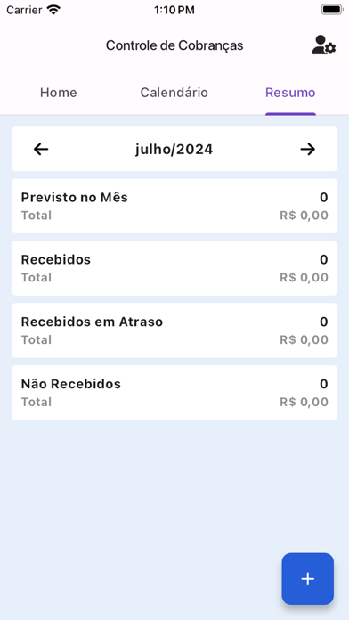 Controle de Cobrança Screenshot