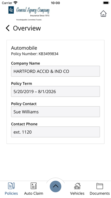 General Agency Online Screenshot