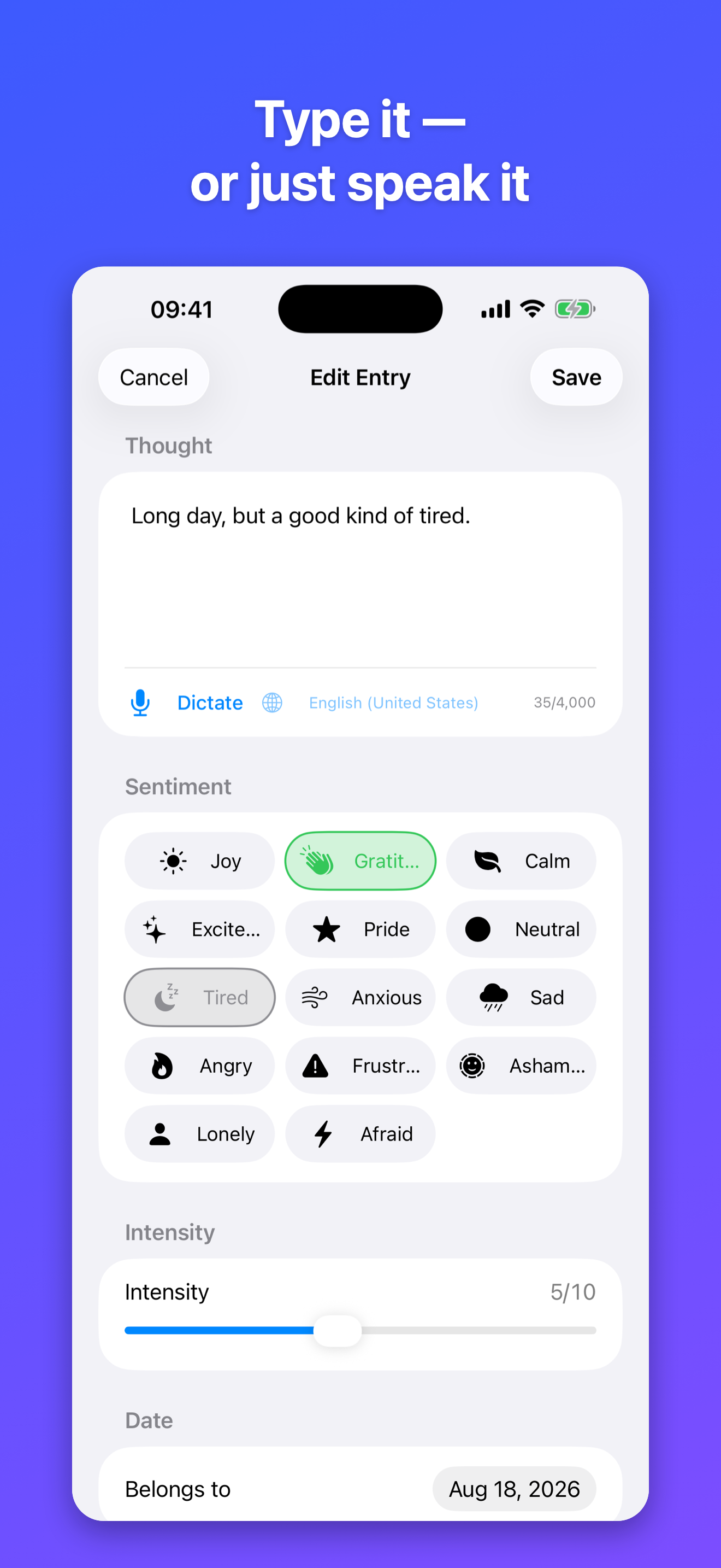 Mira Mondspace Journal screenshot 5