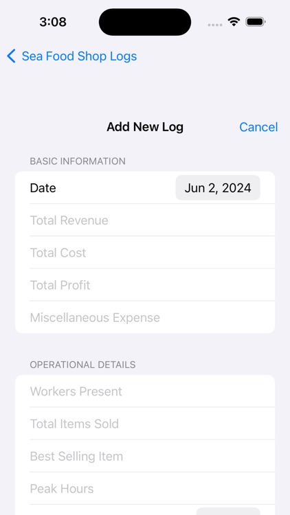 Sea Food Shop Daily Log screenshot-3