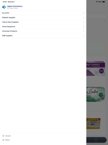 Alpine Commerce iPad screenshot