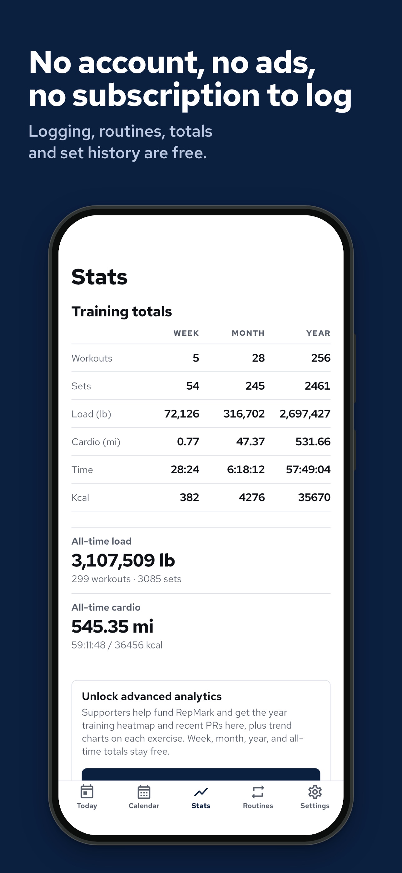 Screenshot 2 of RepMark: Gym Workout Log