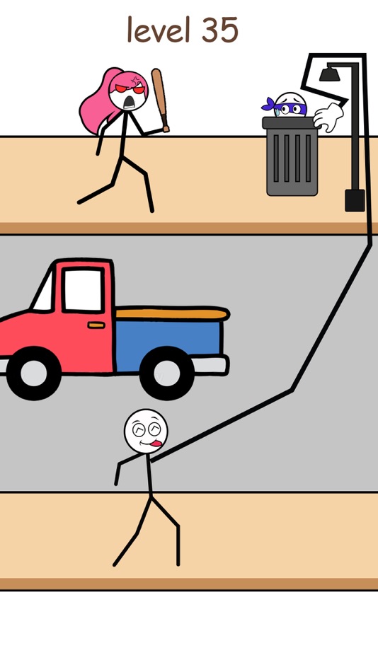 #4. Stickman Thief Brain Testing (iOS) By: Abdul Rehman