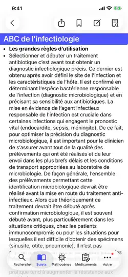 Antibiothérapie Pédiatrique iPhone Screenshot 2
