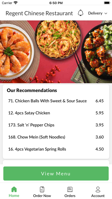 Regent Chinese Restaurant. Screenshot