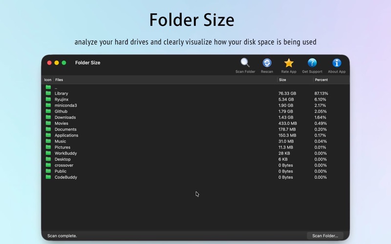 Screenshot #1 pour Folder Size