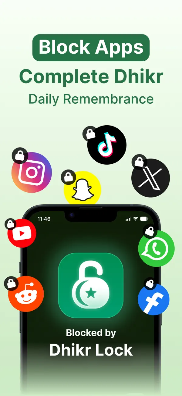 Screenshot #1 pour Dhikr Lock: Quran App Blocker