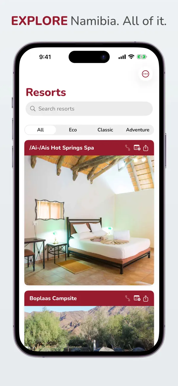 Screenshot #1 pour NWR – Namibia Wildlife Resorts