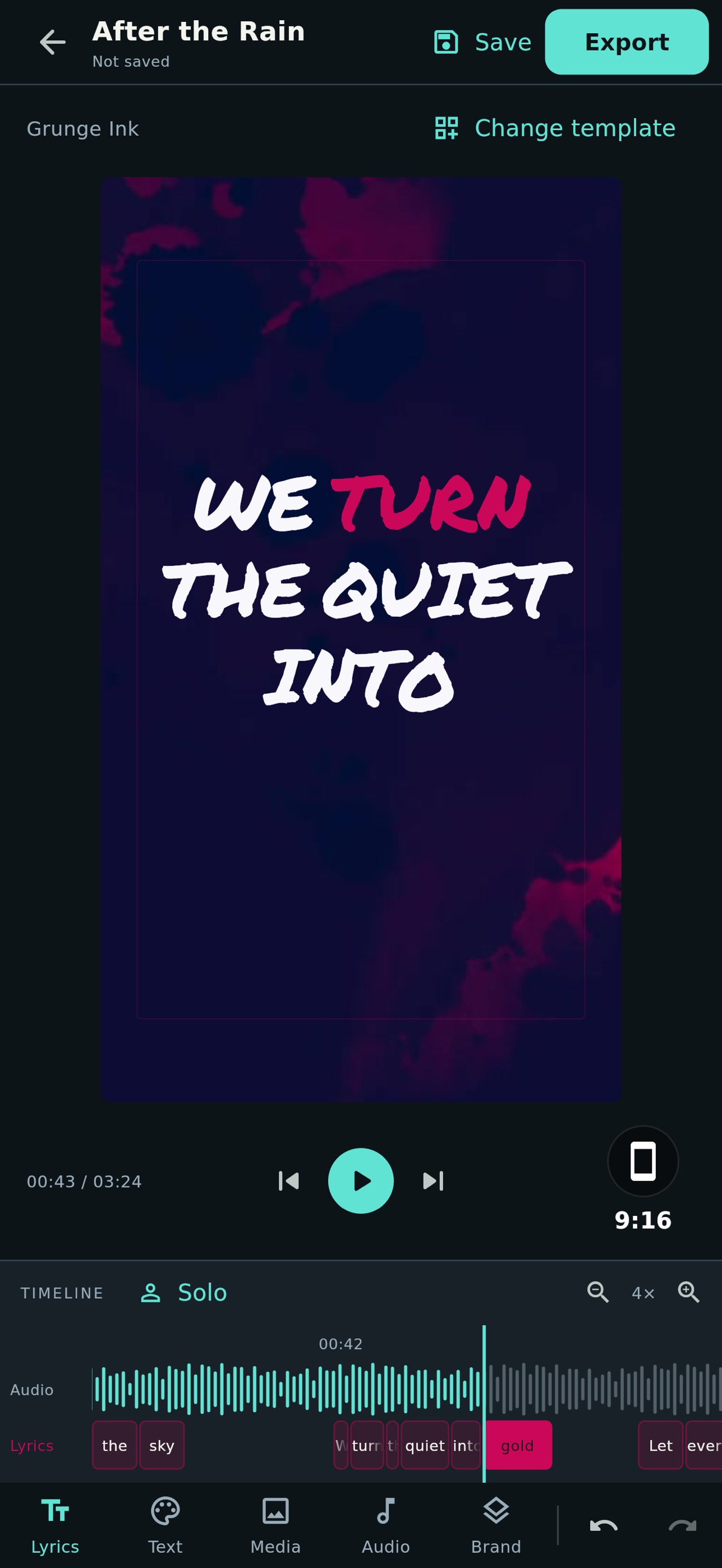 Screenshot 1 of AI Lyric Video Maker