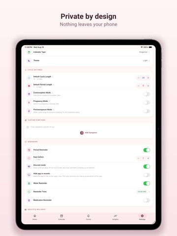 My Period Log iPad screenshot