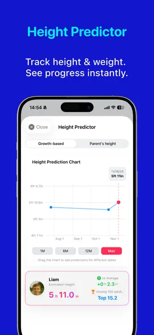 Growth Charts: baby & child screenshot 2