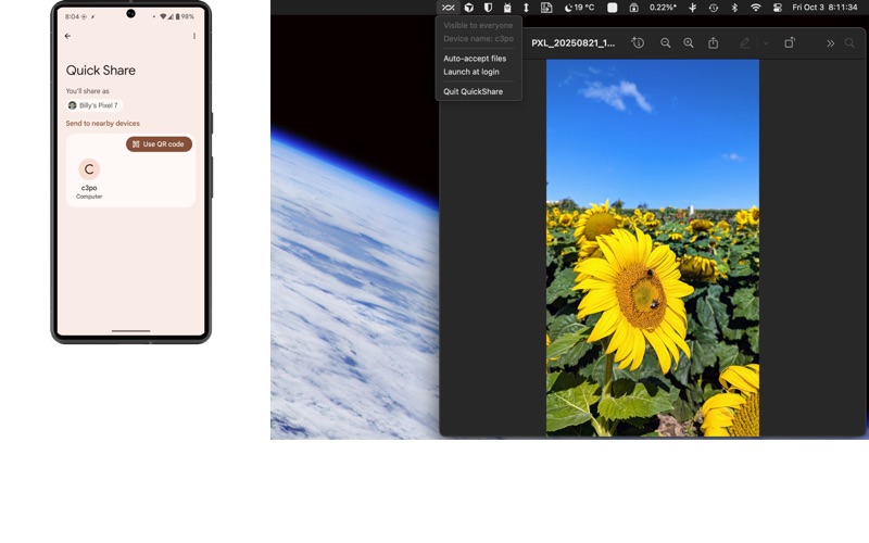 QuickSend app screenshot