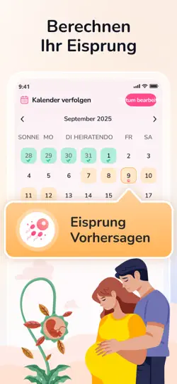 Screenshot von Zykluskalender-App auf dem iPhone 2