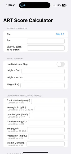 ART Score Calculator screenshot 2