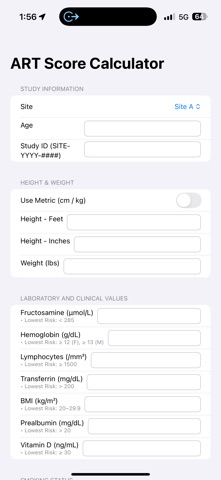 ART Score Calculator screenshot