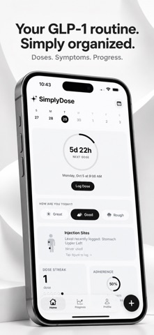 SimplyDose: GLP-1 Tracker Screenshot 1 of 5