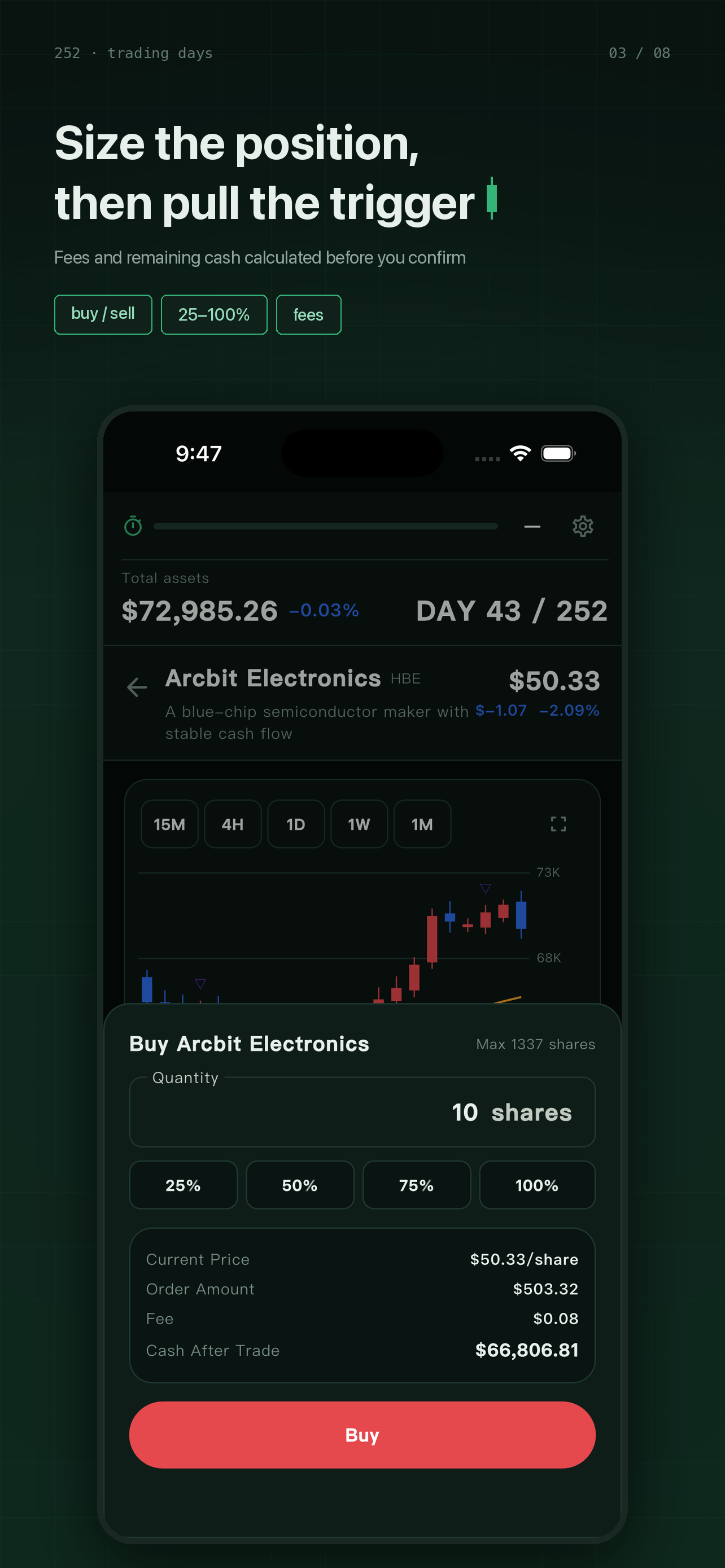 252: Stock Market Survival Sim screenshot 3