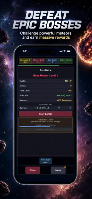 Idle Space Meteor Miner screenshot 4
