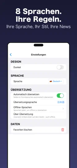 Screenshot von World News 206・Übersetzung auf dem iPhone 6