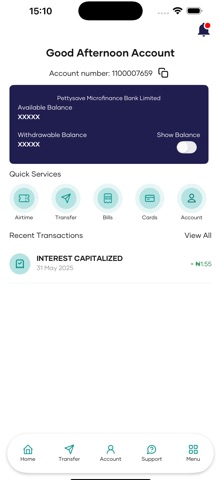 Pettysave MFB screenshot